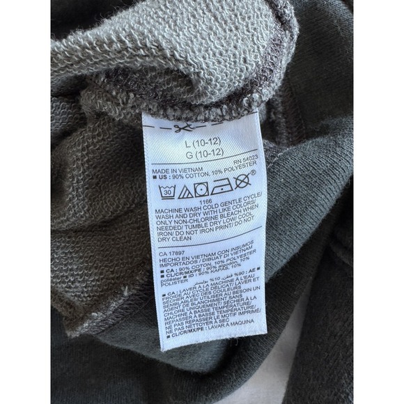 Old Navy Sweater Boys Size L 8/10 Gray Tie Dye Good Vibes Skeleton Peace EUC - Picture 4 of 6